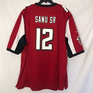Nike NFL Atlanta Falcons Jersey Shirt XXL Mens Sanu Sr # 12 Super Bowl top Bird
